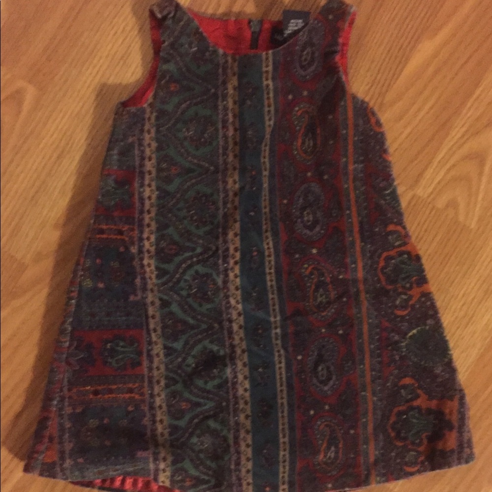 Ralph Lauren velvet floral plaid print dress NWOT